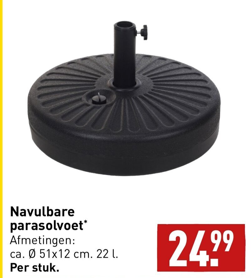 Navulbare parasolvoet* aanbieding bij ALDI