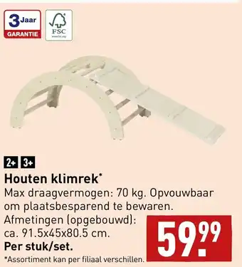 ALDI Houten klimrek aanbieding