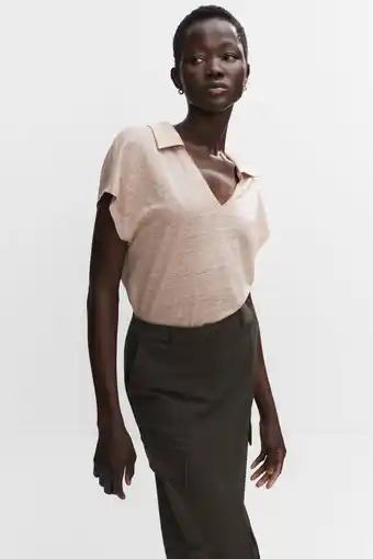 Wehkamp Mango linnen top bruin aanbieding