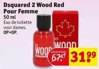 Kruidvat Dsquared 2 Wood Red Pour Femme edt 50ml aanbieding