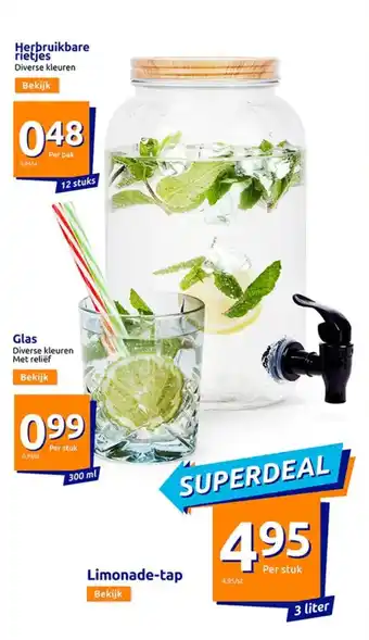 Action Limonade-tap aanbieding