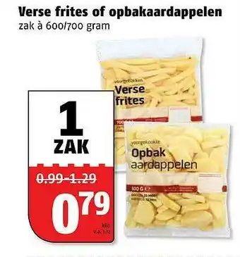 Poiesz Verse Frites Of Opbakaardappelen aanbieding