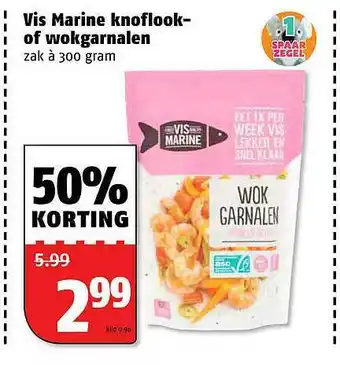 Poiesz Vis Marine Knoflook- Of Wokgarnalen 50% Korting aanbieding