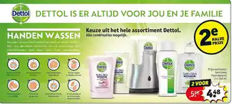 Kruidvat Keuze uit het hele assortiment Dettol 2x250 ml aanbieding