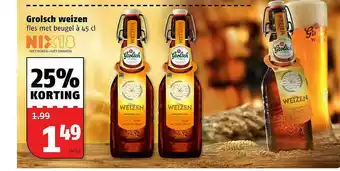 Poiesz Grolsch Weizen 25% Korting aanbieding