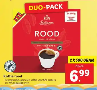 Lidl Koffie rood aanbieding