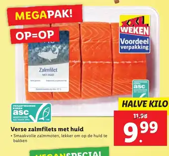 Lidl Verse zalmfilets met huid aanbieding