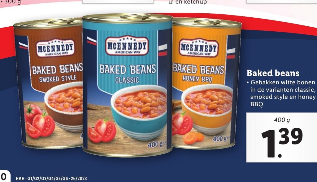 Baked beans aanbieding bij Lidl