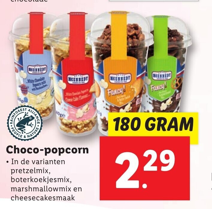 Chocopopcorn aanbieding bij Lidl