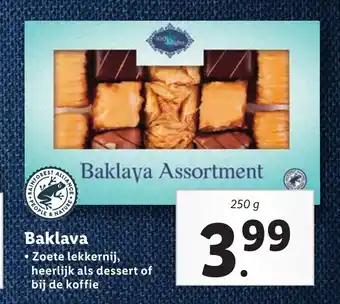 Lidl Baklava 250 g aanbieding