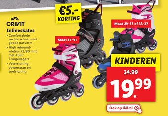 Lidl CRIVIT Inlineskates KINDEREN aanbieding