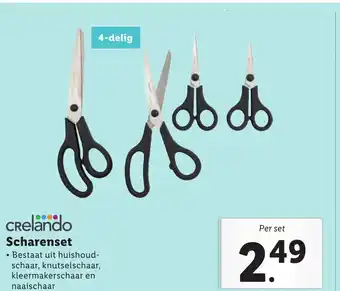 Lidl Crelando Scharenset aanbieding