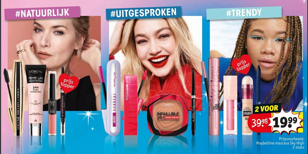 Maybelline mascara Sky High aanbieding bij Kruidvat