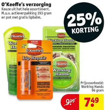 Kruidvat O'Keeffe's verzorging 96 gram aanbieding