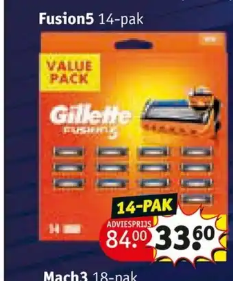 Kruidvat Gillette Fusion5 aanbieding