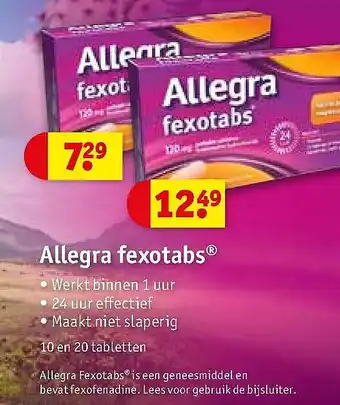 Kruidvat Allegra fexotabs aanbieding