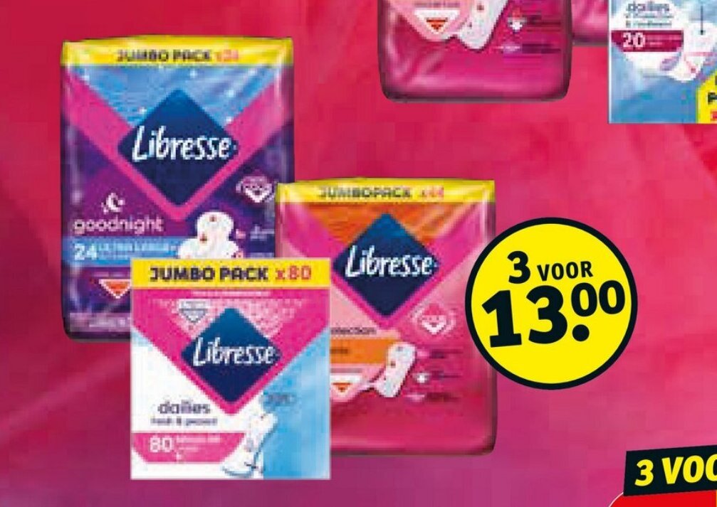 Libresse JUMBO PACK aanbieding bij Kruidvat