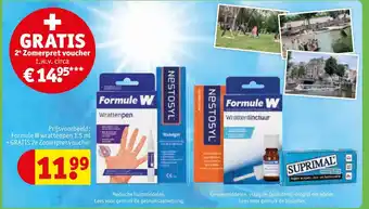 Kruidvat Formule W wrattenpen 1.5 ml + GRATIS 2e Zomerpret voucher aanbieding