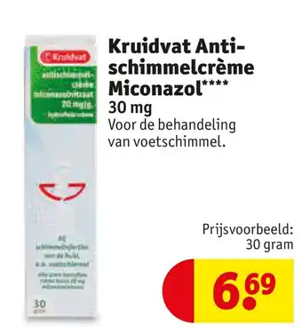 Kruidvat Anti-nicht schimmelcrème de Miconazol 30 mg aanbieding