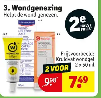 Kruidvat Wondgel 2 x 50 ml aanbieding