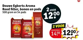 Kruidvat Douwe Egberts Aroma Rood filter, bonen en pads aanbieding