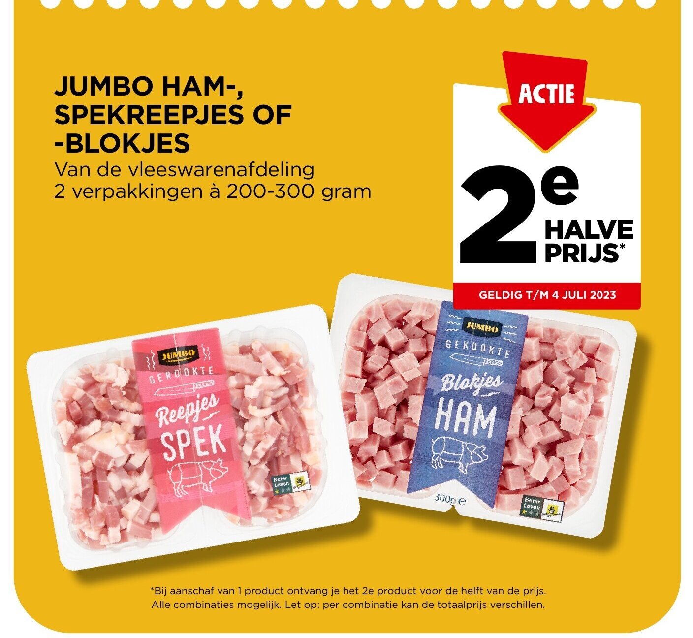 JUMBO HAM, SPEKREEPJES OF BLOKJES aanbieding bij Jumbo