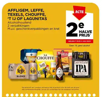 Jumbo AFFLIGEM, LEFFE, TEXELS, CHOUFFE, 'T IJ OF LAGUNITAS aanbieding