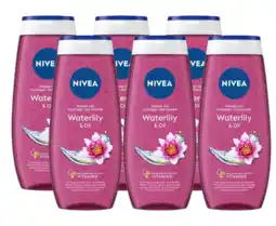 De Online Drogist Nivea waterlily & oil douchegel voordeelverpakking 6x250ml aanbieding