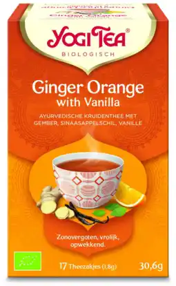 De Online Drogist Yogi tea ginger orange with vanilla 17st aanbieding