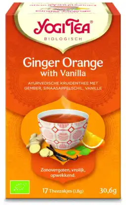 De Online Drogist Yogi tea ginger orange with vanilla 17st aanbieding