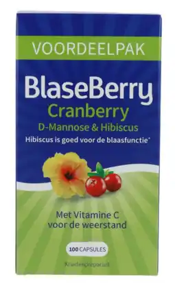 De Online Drogist Blaseberry cranberry & d-mannose capsules 100cp aanbieding