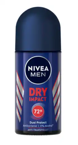 De Online Drogist Nivea men dry impact roll-on 50ml aanbieding