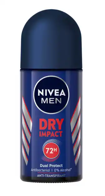 De Online Drogist Nivea men dry impact roll-on 50ml aanbieding