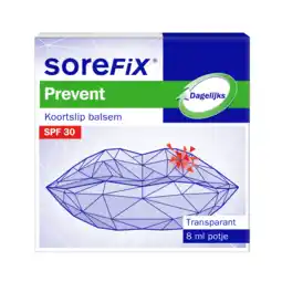 De Online Drogist Sorefix prevent koortslip balsem 8ml aanbieding