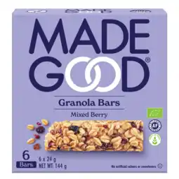 De Online Drogist Made good mixed berry granola bars 144gr aanbieding