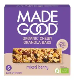 De Online Drogist Made good mixed berry granola bars 144gr aanbieding