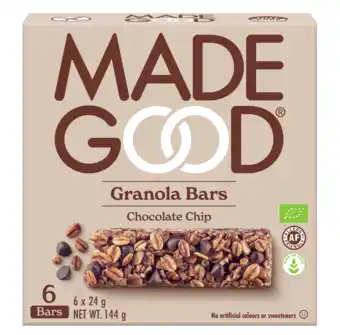 De Online Drogist Made good chocolate chip granola bars 144gr aanbieding