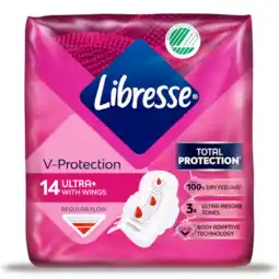 De Online Drogist Libresse ultra thin normal wings maandverband 14st aanbieding
