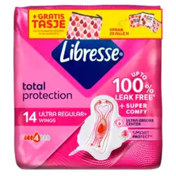 De Online Drogist Libresse ultra thin normal wings maandverband 14st aanbieding
