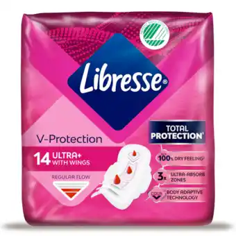 De Online Drogist Libresse ultra thin normal wings maandverband 14st aanbieding