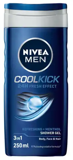 De Online Drogist Nivea men cool kick shower gel 250ml aanbieding