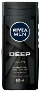 De Online Drogist Nivea men deep clean shower gel 250ml aanbieding