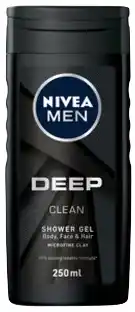 De Online Drogist Nivea men deep clean shower gel 250ml aanbieding