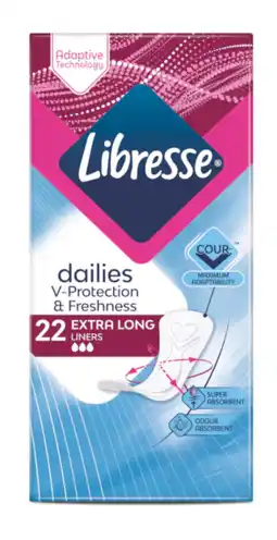 De Online Drogist Libresse extra long inlegkruisjes 22st aanbieding