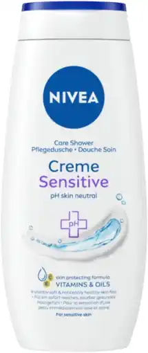 De Online Drogist Nivea creme sensitive douchecrème 250ml aanbieding