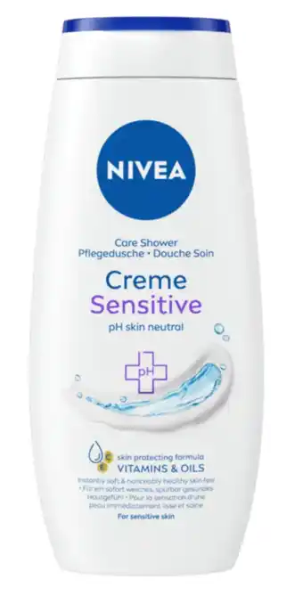 De Online Drogist Nivea creme sensitive douchecrème 250ml aanbieding