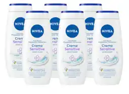 De Online Drogist Nivea creme sensitive douchecrème voordeelverpakking 6x250ml aanbieding