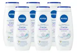 De Online Drogist Nivea creme sensitive douchecrème voordeelverpakking 6x250ml aanbieding