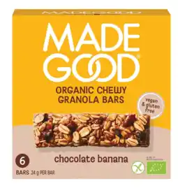 De Online Drogist Made good chocolate banana granola bars 144gr aanbieding