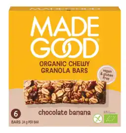 De Online Drogist Made good chocolate banana granola bars 144gr aanbieding